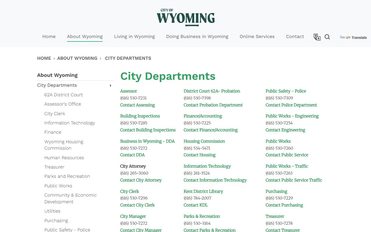 Wyoming Michigan police department website for jail roster information
