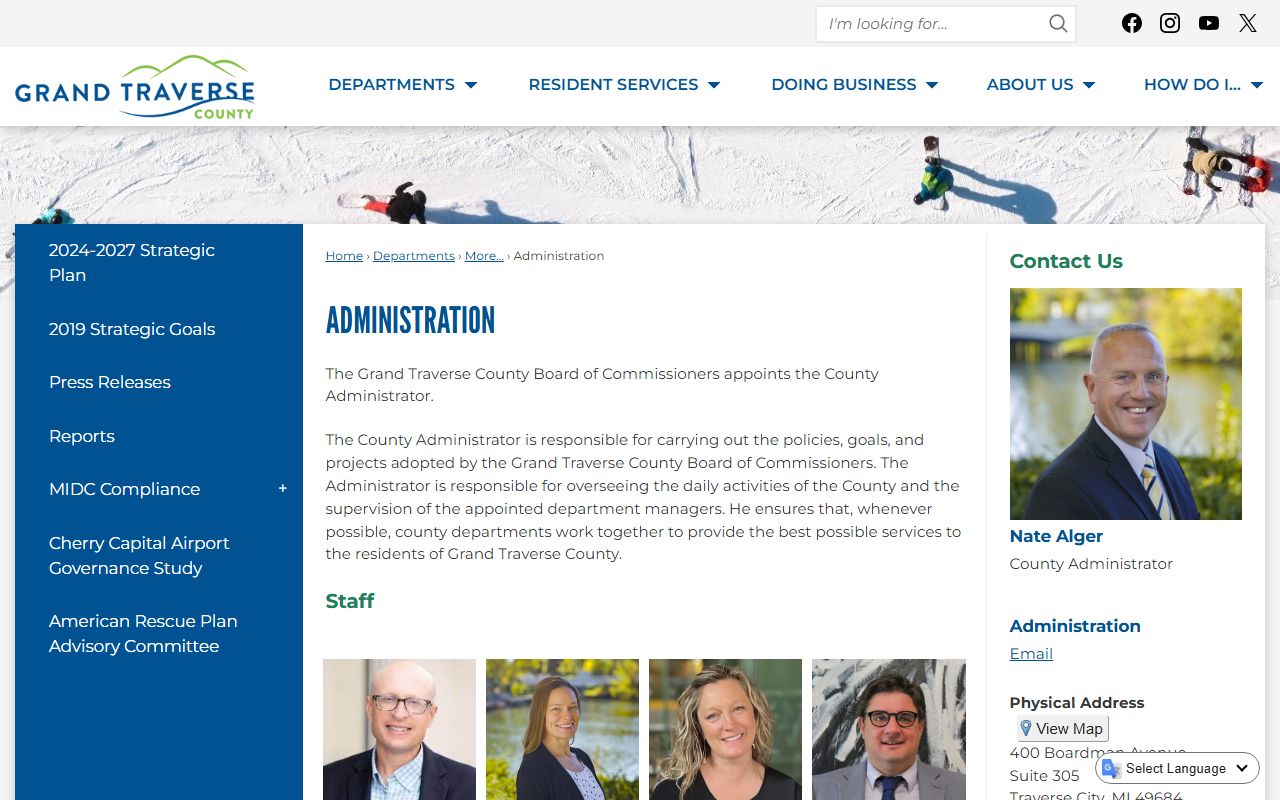 Grand Traverse County Sheriff website for jail roster searches in Traverse City Michigan